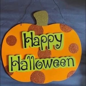 Happy Halloween Pumpkin Door Hanger